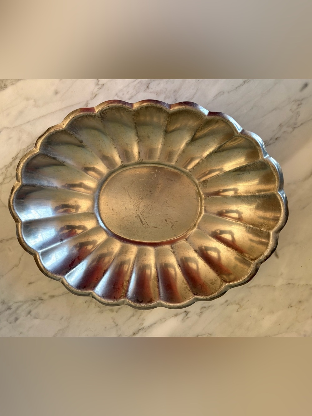 Reed & Barton Pewter Scalloped Serving Bowl